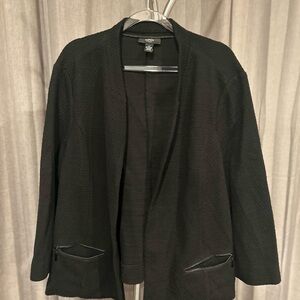 Alfani Black open Blazer with side pockets.